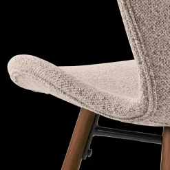 Ygo Stoel PLATS Monza Beige - Poot Walnoot| Stoelen