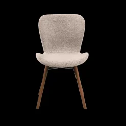 Ygo Stoel PLATS Monza Beige - Poot Walnoot| Stoelen