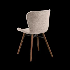 Ygo Stoel PLATS Monza Beige - Poot Walnoot| Stoelen