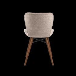 Ygo Stoel PLATS Monza Beige - Poot Walnoot| Stoelen