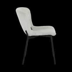 Ygo Stoel ZOEY Beige Ribfluweel| Stoelen