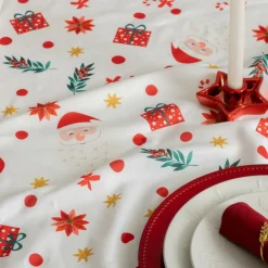 Ygo Tafelkleed OEKE 240 Wit/Rood/Groen| Tafellinnen & -Textiel
