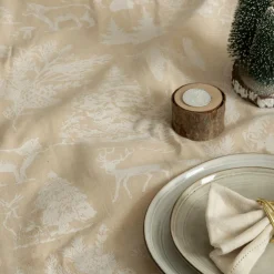 Ygo Tafelkleed WINTERLAND 240 Beige| Tafellinnen & -Textiel