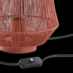 Ygo Tafellamp BANJAR Met. Steenrood| Tafellampen