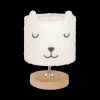 Ygo Tafellamp BEERTJE Hout/Kap Boucle Wit| Decoratieve Accessoires|Kinderverlichting