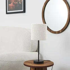 Ygo Tafellamp BOUCLIZ Hoog Zwart/Kap Beige| Tafellampen