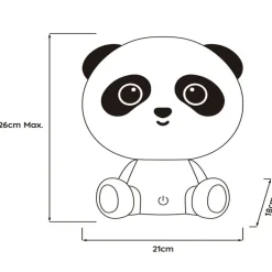 Ygo Tafellamp DODO Panda Wit/Zwart| Decoratieve Accessoires|Kinderverlichting