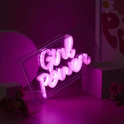 Ygo Tafellamp GIRL POWER LED Roze| Decoratieve Accessoires|Kinderverlichting