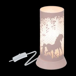 Ygo Tafellamp HORSE Met. Roze| Decoratieve Accessoires|Kinderverlichting
