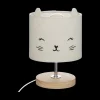 Ygo Tafellamp KATJE Hout/Kap Grijs| Decoratieve Accessoires|Kinderverlichting