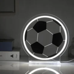 Ygo Tafellamp LED SIGN Voetbal Wit| Decoratieve Accessoires|Kinderverlichting