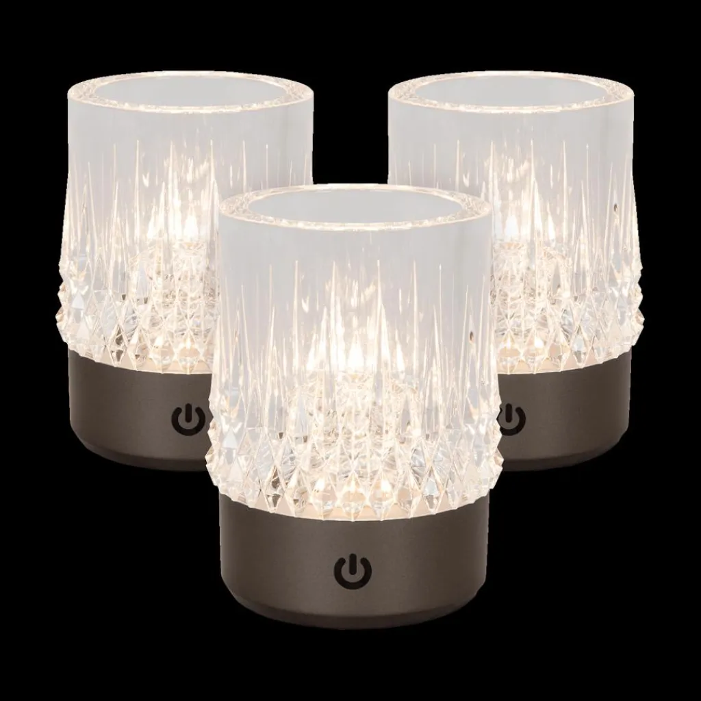 Ygo Tafellamp LILI Ø8 S/3 Zwart Chroom| Tafellampen