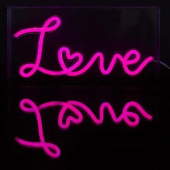 Ygo Tafellamp LOVE Led Roze| Decoratieve Accessoires|Kinderverlichting