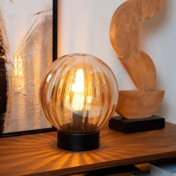 Ygo Tafellamp MONSARAZ Glas Amber| Tafellampen