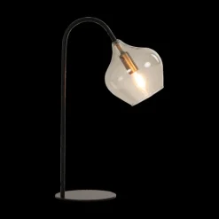 Ygo Tafellamp RAKEL Mat Zwart/Glas Smoke| Tafellampen