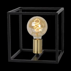 Ygo Tafellamp RUBEN 1Del. Zwart/Goud| Tafellampen