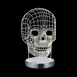 Ygo Tafellamp SKULL Transparant| Kinderverlichting|Decoratieve Accessoires