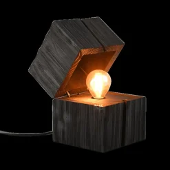 Ygo Tafellamp TREASURE Hout Zwart| Tafellampen