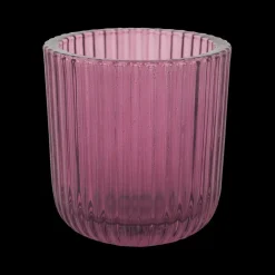 Ygo Theelichthouder RIBIS XL Glas Violet| Woondecoratie
