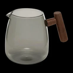 Ygo Theepot TWISTE 80cl Glas Grijs/Hout| Koffie & Thee