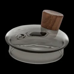 Ygo Theepot TWISTE 80cl Glas Grijs/Hout| Koffie & Thee