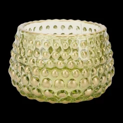 Ygo TL-Houder COLZI Glas Groen/Gouden Dots| Woondecoratie