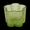 Ygo TL-Houder FIHONA Bloemvorm Glas Groen Ass.| Woondecoratie