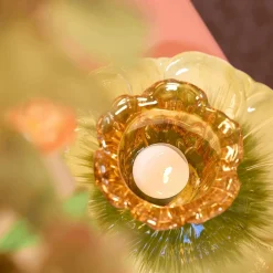 Ygo TL-Houder FLOWALY Glas Geel| Woondecoratie