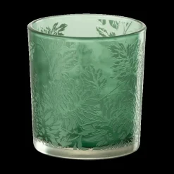 Ygo TL-Houder FLOWER Glas Mat Groen S| Woondecoratie
