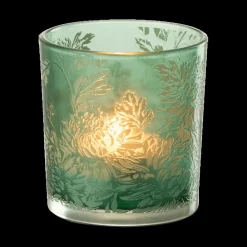 Ygo TL-Houder FLOWER Glas Mat Groen S| Woondecoratie