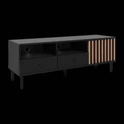 Ygo Tv-Meubel ERNESTO 2xNIS-2L-D B 138 Artisan Eik/Zwart| Tv-Meubelen