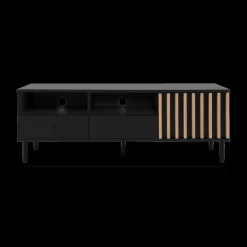 Ygo Tv-Meubel ERNESTO 2xNIS-2L-D B 138 Artisan Eik/Zwart| Tv-Meubelen