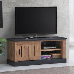 Ygo Tv-Meubel KAMIEL Industrial Oak/Rand Zwart| Tv-Meubelen