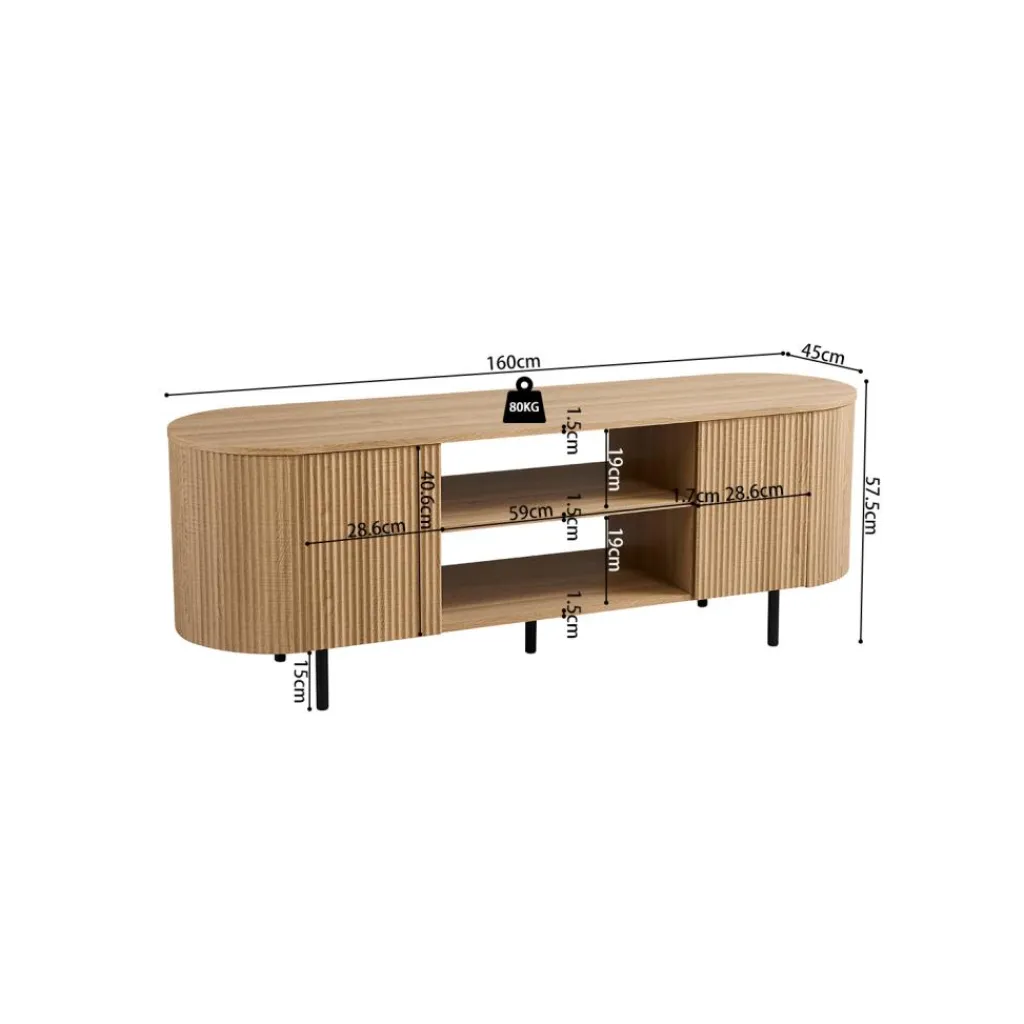 Ygo Tv-Meubel PORTO B160 Decor Eik| Tv-Meubelen