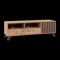 Ygo TV-meubel SUMATRA Artisan Eik/Antraciet B138| Tv-Meubelen