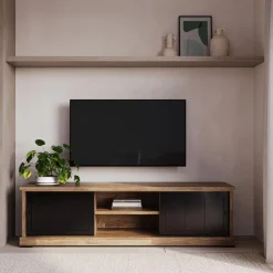 Ygo Tv-Meubel TOLUCA Old teak/Zwart B209| Tv-Meubelen