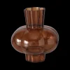 Ygo Vaas MAKONI Breed Glas Bruin| Woondecoratie