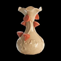Ygo Vaas ODHALI XL Ker. Creme/Oranje| Woondecoratie