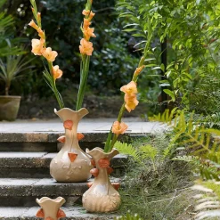 Ygo Vaas ODHALI XL Ker. Creme/Oranje| Woondecoratie