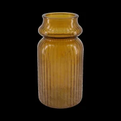 Ygo Vaas ROEBI S Glas Bruin| Woondecoratie