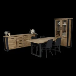 Ygo Vitrine UXIA Houtkleur| Vitrinekasten