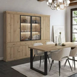 Ygo Vitrinekast CASTELLO B240 Lichte Eik| Vitrinekasten