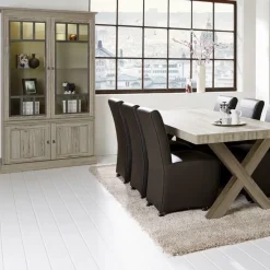 Ygo Vitrinekast COTTON Kristal Eik Licht Bruin| Vitrinekasten