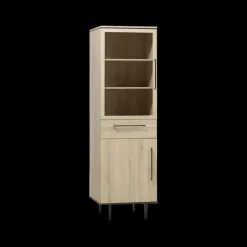 Ygo Vitrinekast THIRA Fresh oak B60| Vitrinekasten