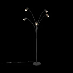 Ygo Vloerlamp MARLEY 5Del. Met. Zwart| Vloerlampen