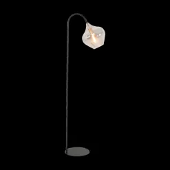 Ygo Vloerlamp RAKEL Mat Zwart/Glas Smoke| Vloerlampen
