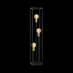 Ygo Vloerlamp RUBEN 3del. Zwart/Goud| Vloerlampen