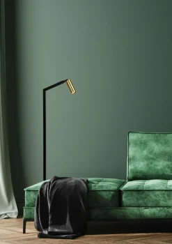 Ygo Vloerlamp SYBIL Zwart/Goud| Vloerlampen