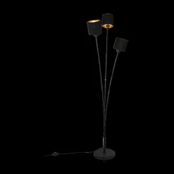 Ygo Vloerlamp TOMMY 3Del. Met. Mat Zwart| Vloerlampen