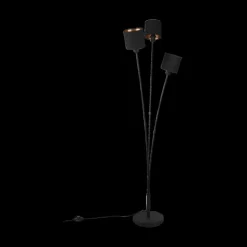 Ygo Vloerlamp TOMMY 3Del. Met. Mat Zwart| Vloerlampen